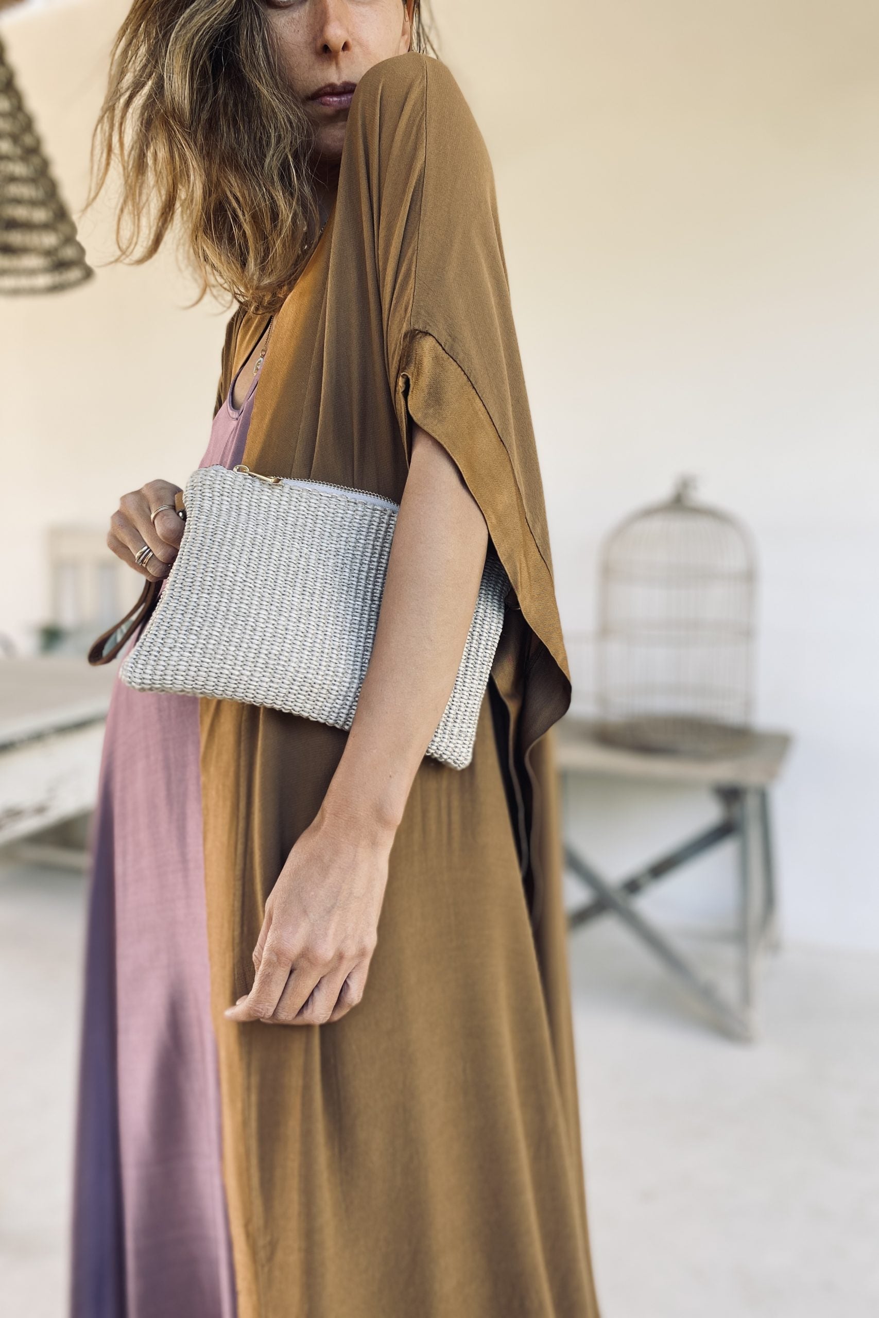 EVA · Natural fiber clutch