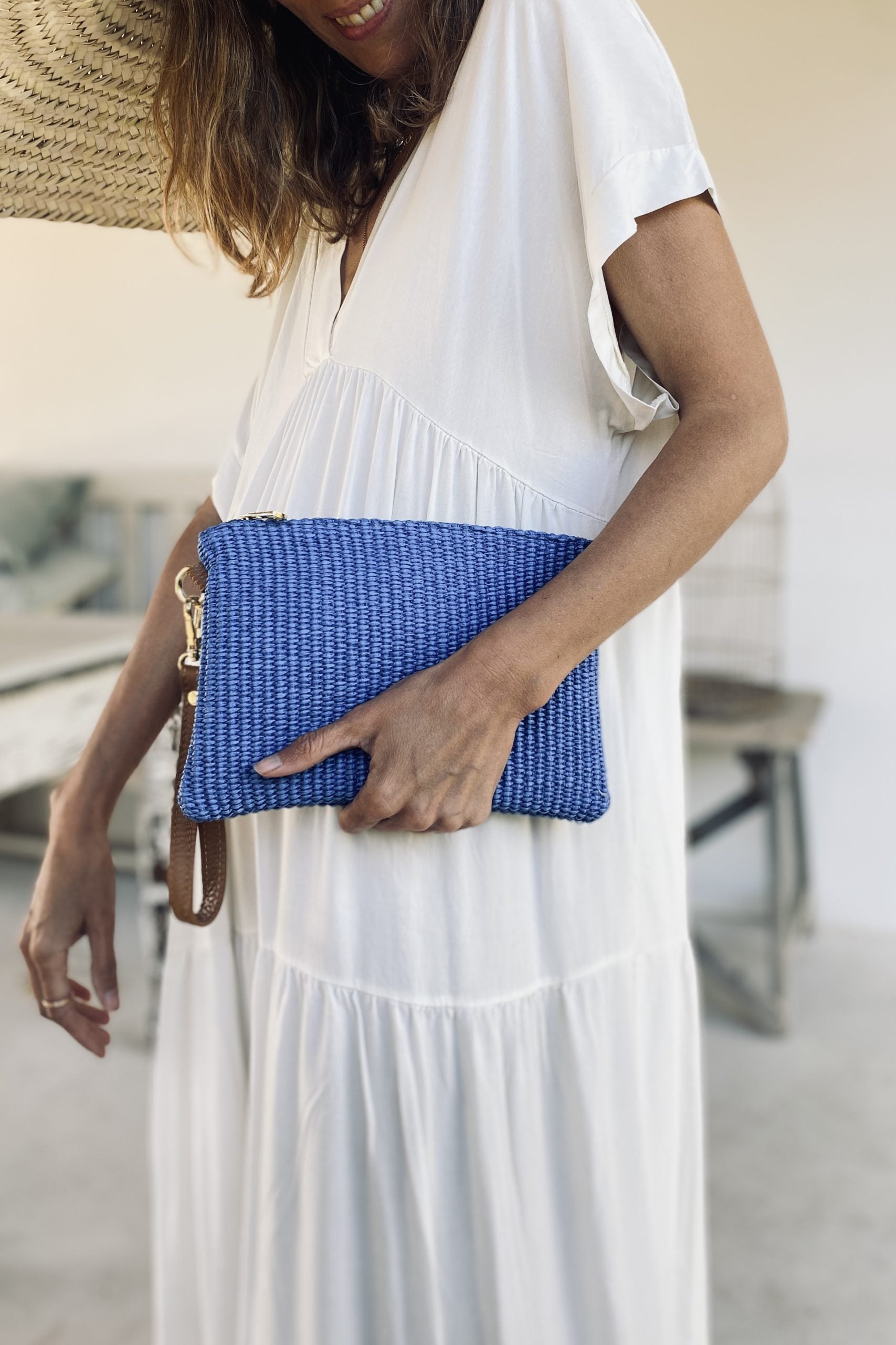 EVA · Natural fiber clutch