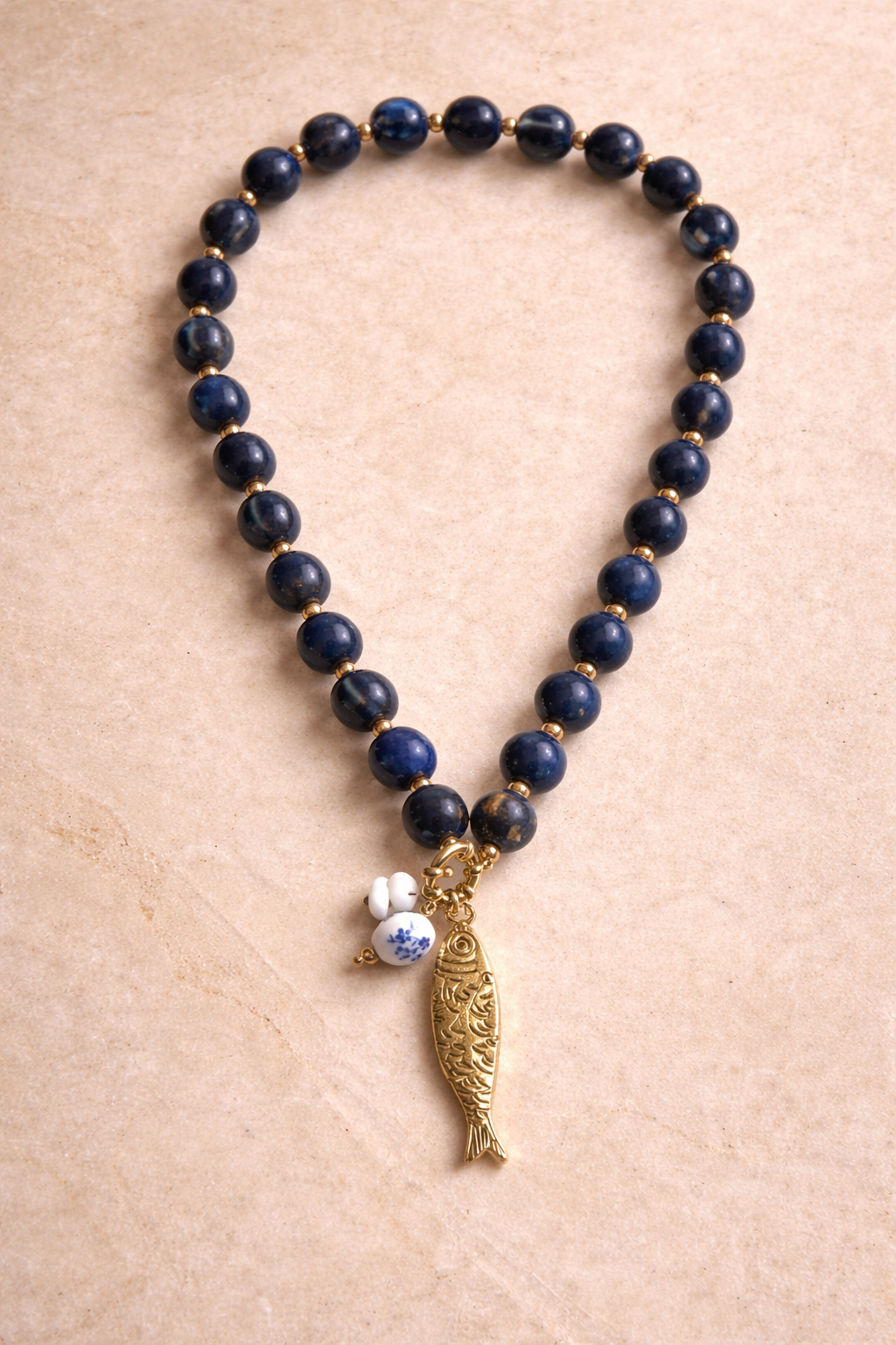 SUNSET CERAMIC FISH • Necklace
