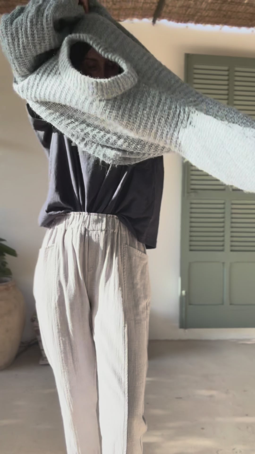 Load video: MARLENA • Blue Sweater