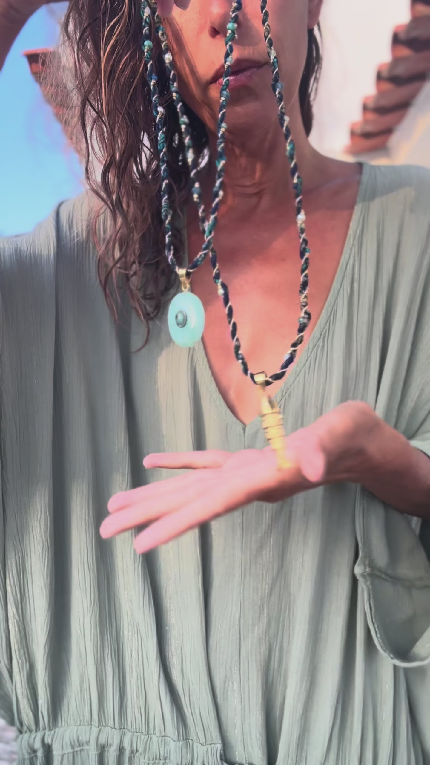 Load video: FISH OF ABUNDANCE • Necklace